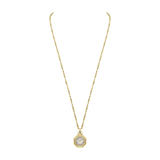 Bulova Rubaiyat Pendant Necklace Dames Horloge Goudkleurig 97L182 - Image 4