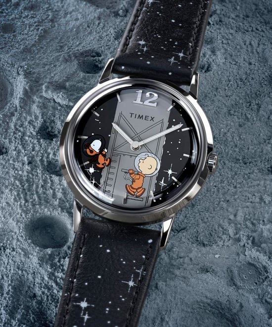 Timex Peanuts Marlin Space Unisex's Black Watch TW2W89700 - Image 5