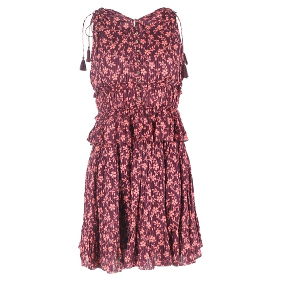 Ulla Johnson Noelle Bloemenprint Mini Jurk in Bourgondisch Katoen - Image 2