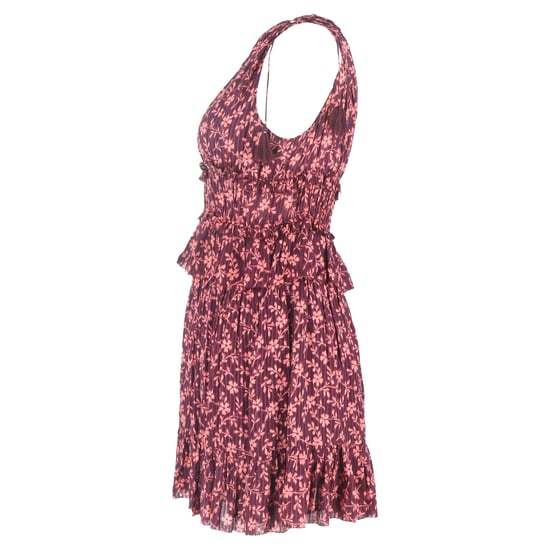 Ulla Johnson Noelle Bloemenprint Mini Jurk in Bourgondisch Katoen - Image 3