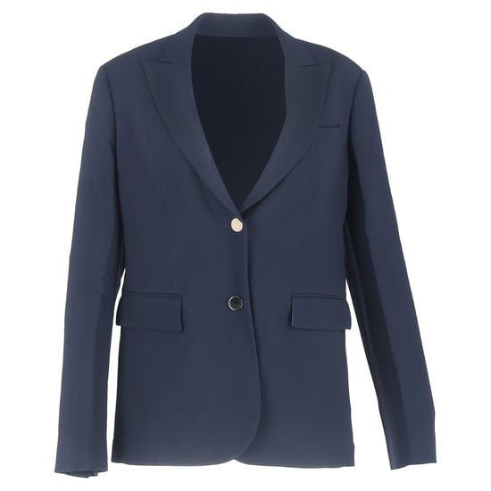 Loro Piana Single Breasted Blazer in Navy Blue Wool - Image 1