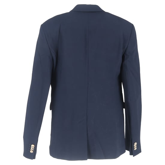 Loro Piana Single Breasted Blazer in Navy Blue Wool - Image 3