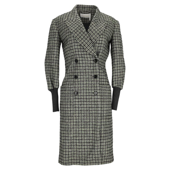 Chloé Check-Pattern Double-Breasted Coat in Multicolor Wool - Image 1
