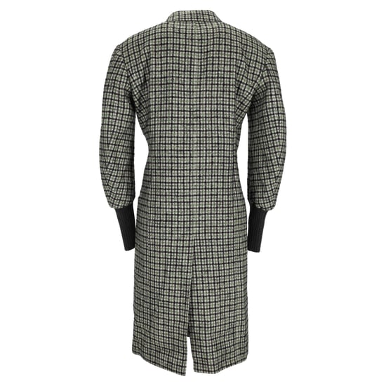 Chloé Check-Pattern Double-Breasted Coat in Multicolor Wool - Image 3