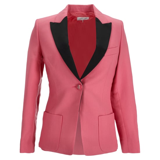 Emilio Pucci Single-Breasted Blazer with Pockets in Pink Wool - Image 1