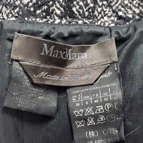 Max Mara Tweed Mini-jurk in Grijs Virgin Wol - Image 3