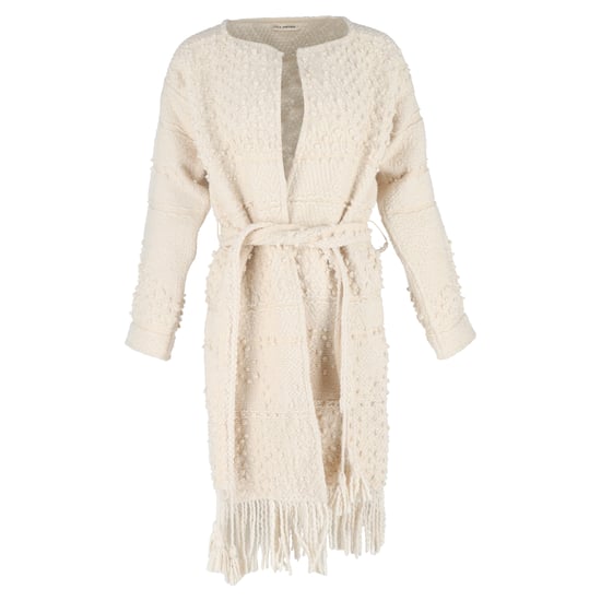 Ulla Johnson Amara Belted Boucle-Tweed Coat in White Cotton - Image 1