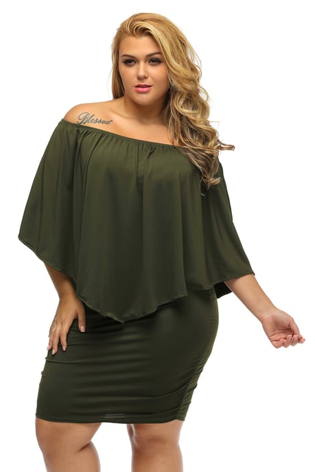 Plus Size Offshoulder Dress - Image 3