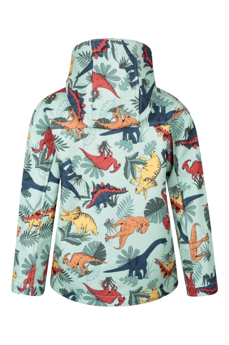 'Exodus' Kids Softshell Jacket with Two Side Pockets Fleece Lined Water Resistant Outdoors Coat Multicolour - Image 4