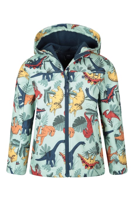 'Exodus' Kids Softshell Jacket with Two Side Pockets Fleece Lined Water Resistant Outdoors Coat Multicolour - Image 6