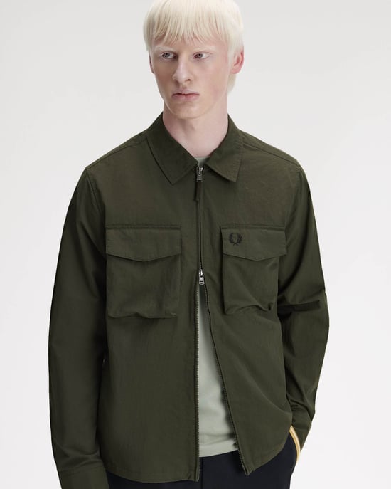 408 Overshirt in Dark Green - Image 4