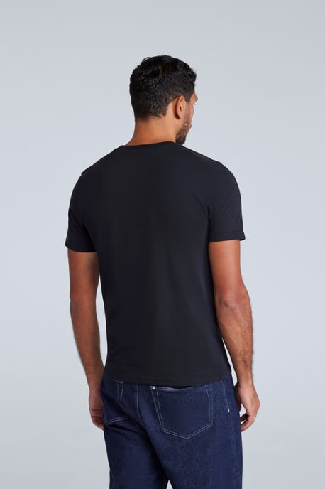 'Icon' Men's Tee Cotton Slim Fit Everyday Comfy Casual T-Shirt Black - Image 2