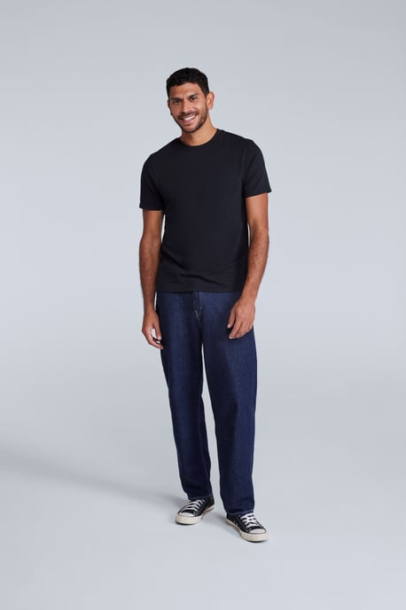 'Icon' Men's Tee Cotton Slim Fit Everyday Comfy Casual T-Shirt Black - Image 3