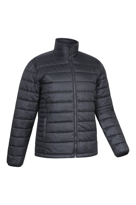 'Deaks' Men's Padded Jacket with Zipped Pockets Water Resistant Coat Black - Image 6