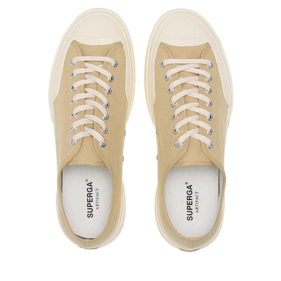 Superga Unisex Adult 2432 Works Cotton Canvas Low Cut Trainers (Beige/Off White) - Image 3