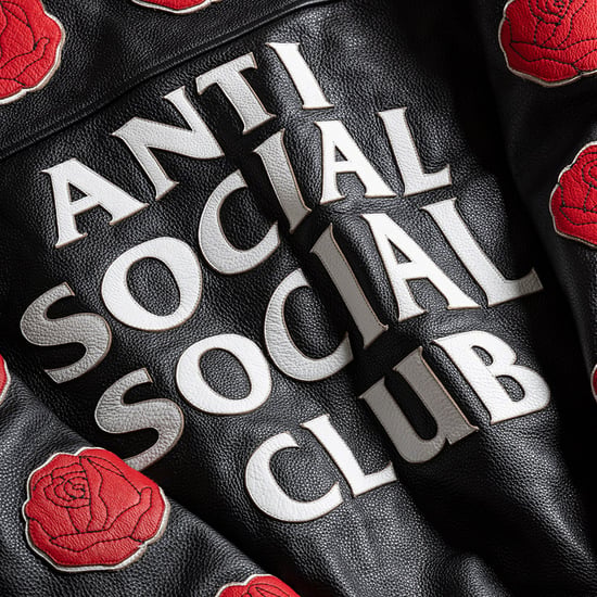 ASSC Petal to the Metal Leather Varsity Jacket in Black - Image 3