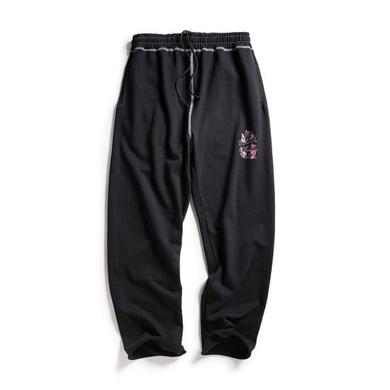 ASSC Contrast Stitch Sweatpants in Black - Image 1