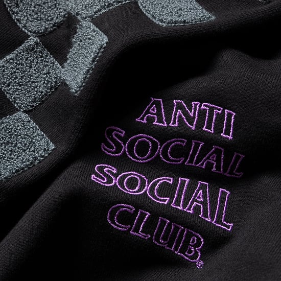 ASSC Chenille Checkered Hoodie in Black - Image 4