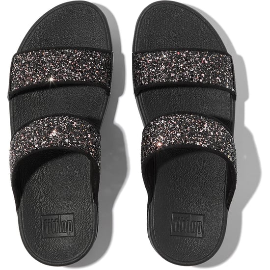 Fitflop Lulu 2 Bar Glitter Polyurethane Women's Black/Multi Sandals - Image 3