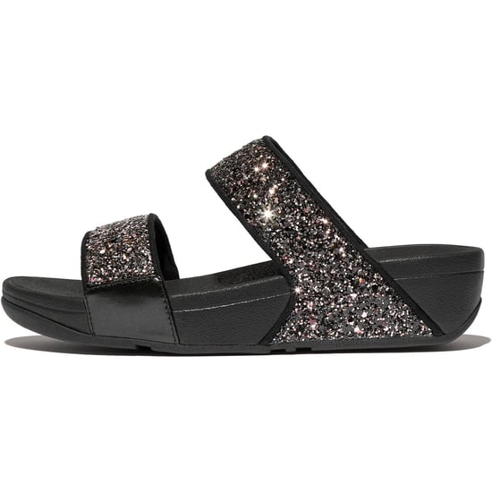Fitflop Lulu 2 Bar Glitter Polyurethane Women's Black/Multi Sandals - Image 4