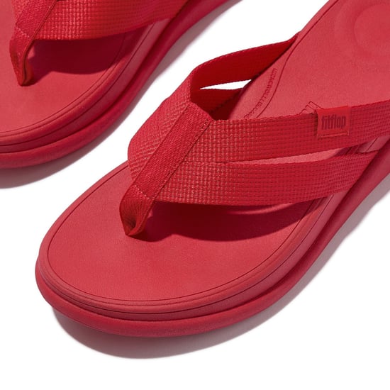 Fitflop F-Mode Go Polyester Women's Red Sandals - Image 5