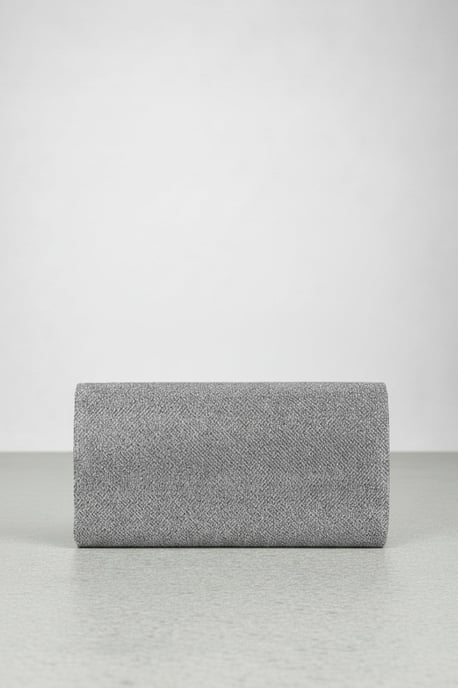 Metallic Clutch with Diamante Bow - Image 3