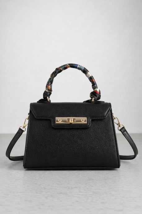 Small Crossbody Bag with Scarf Handle - Image 1