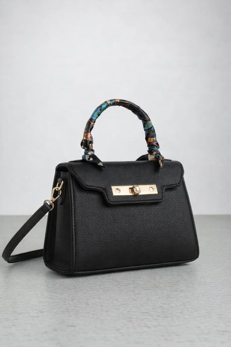 Small Crossbody Bag with Scarf Handle - Image 2