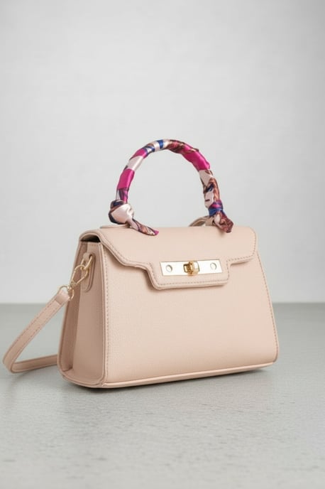 Small Crossbody Bag with Scarf Handle - Image 1