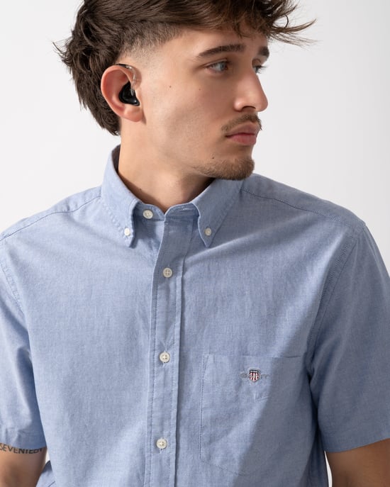 Regular Fit Oxford Shirt in Light Blue - Image 2