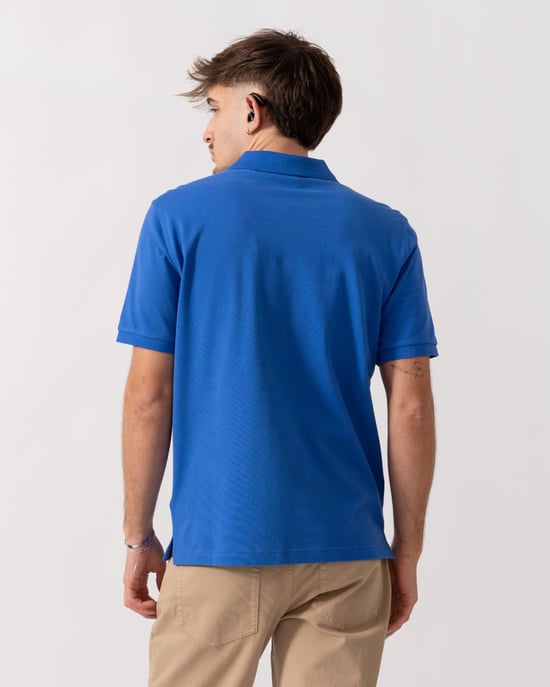 Short Sleeve Polo in Sky Blue - Image 2
