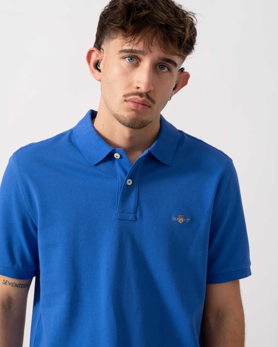 Short Sleeve Polo in Sky Blue - Image 3