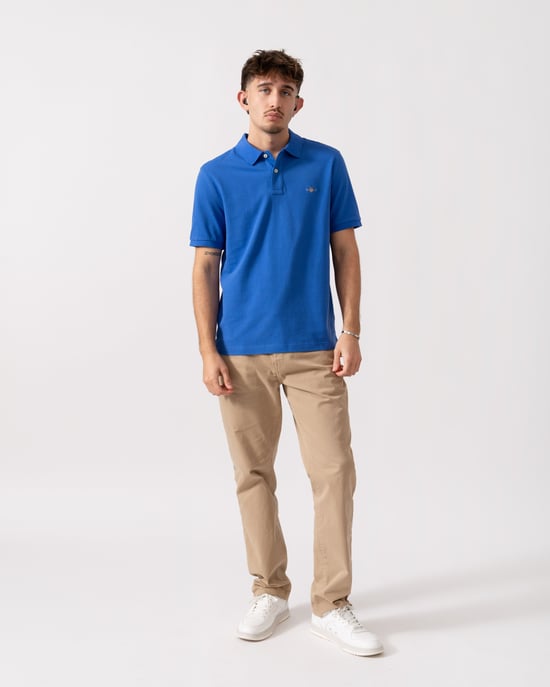 Short Sleeve Polo in Sky Blue - Image 4