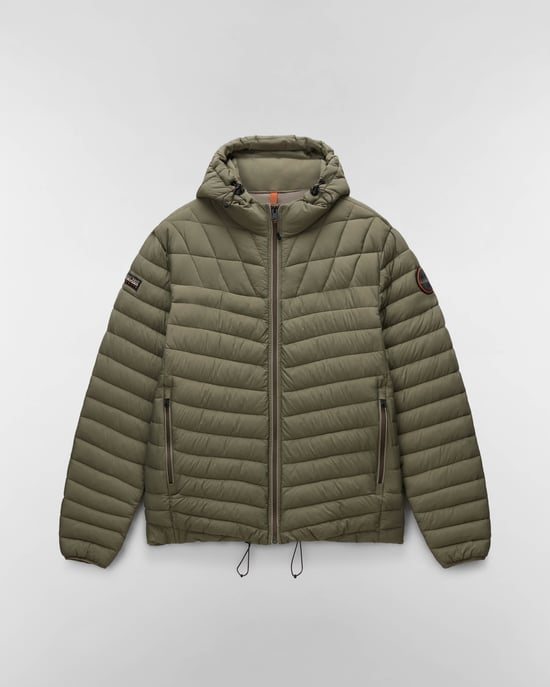 A-Lapaz Hooded Puffer Hooded Puffer Jacket in Sage Green - Image 2