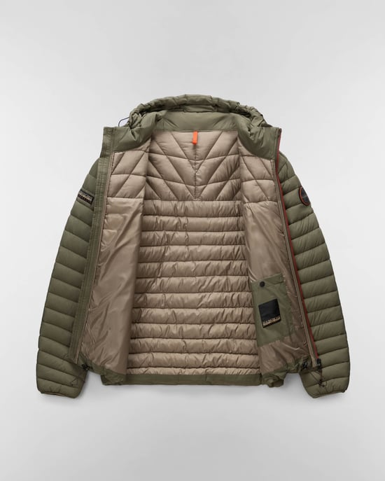 A-Lapaz Hooded Puffer Hooded Puffer Jacket in Sage Green - Image 5