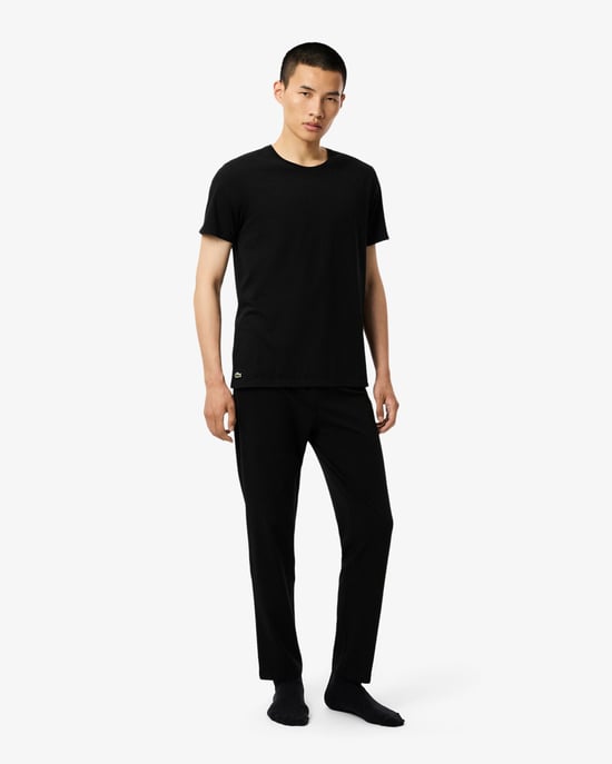 Cotton Crew Neck Crew Neck T-Shirts in Black (3 Pack) - Image 5