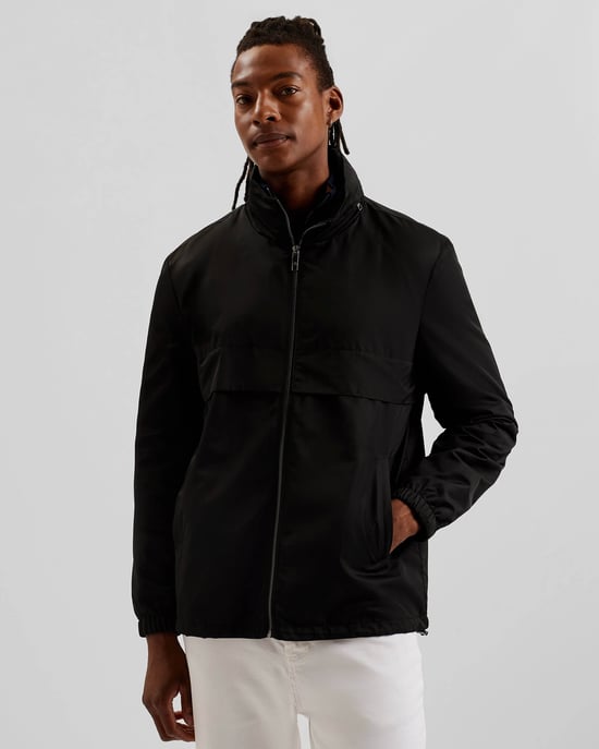 Basham Hooded Jacket in Zwart - Image 1