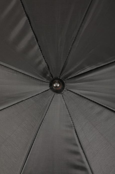 Unisex Classic Durable Rain Umbrella with Curved Handle Lightweight Brolly Black - Image 4