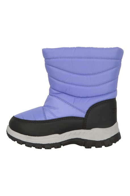 'Caribou' Kids Snow Boots Sherpa Lined Snow Proof Winter Shoes Purple - Image 4
