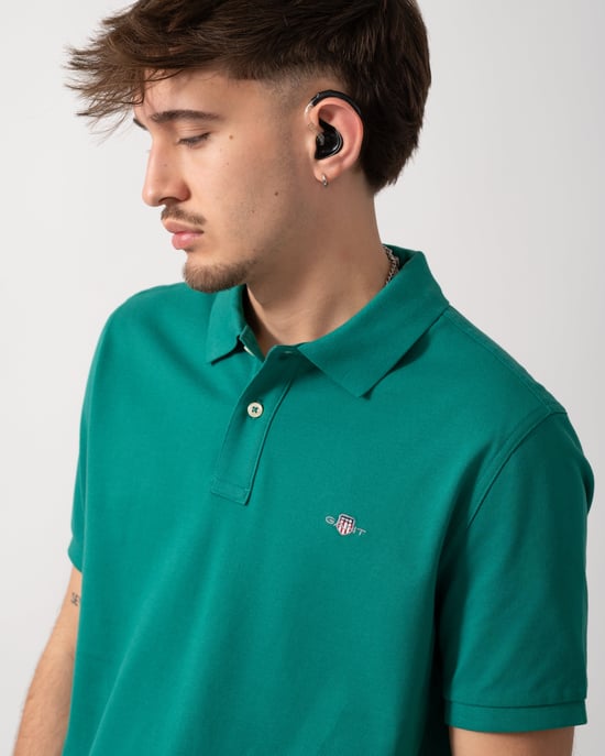 Regular Fit Polo in Dark Green - Image 4