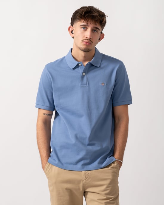 Regular-Fit Polo in Light Blue - Image 1