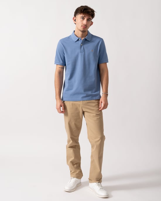 Regular-Fit Polo in Light Blue - Image 3