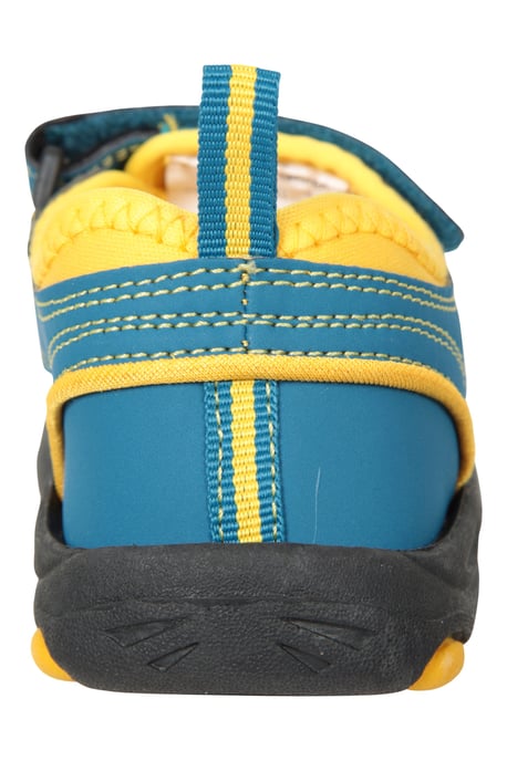 'Pebble' Junior Sandals Hook & Loop Fastening Comfortable Summer Shoes Teal - Image 4
