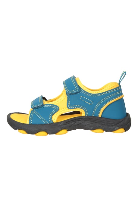 'Pebble' Junior Sandals Hook & Loop Fastening Comfortable Summer Shoes Teal - Image 5