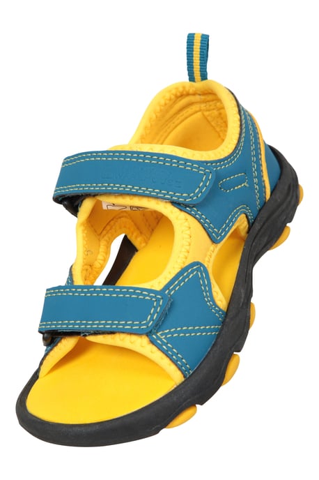 'Pebble' Junior Sandals Hook & Loop Fastening Comfortable Summer Shoes Teal - Image 6