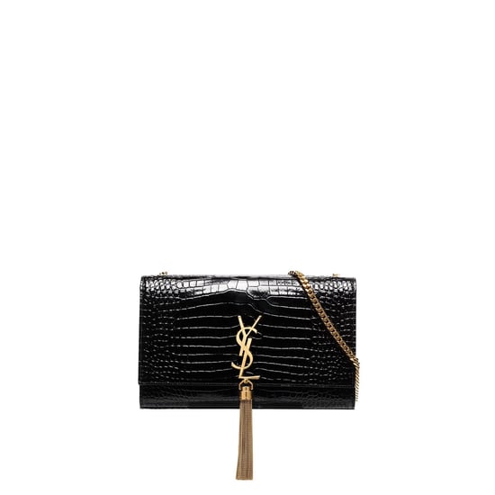 Saint Laurent Kate Medium Tas met Kwastjes en Krokodillenprint - Image 1