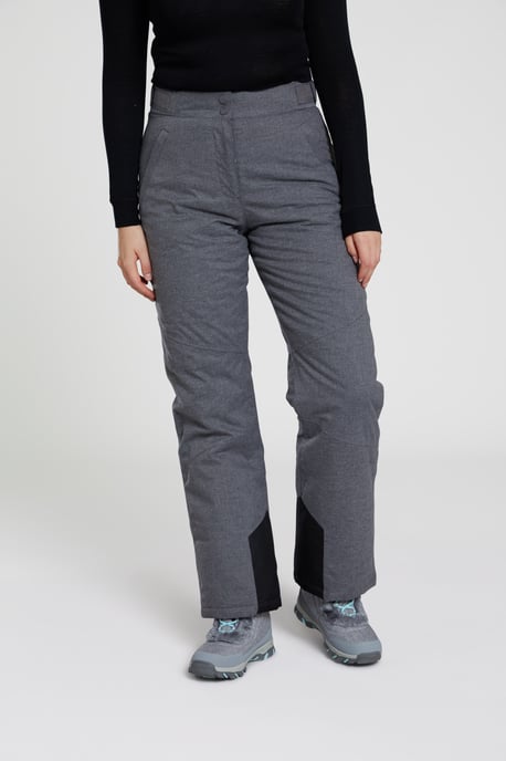 'Sub Zero' Women's Ski Trousers Waterproof Breathable Fleece Lined Winter Pants Light Grey - Image 1