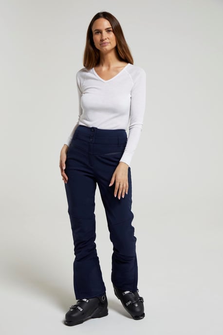 'Avalanche' Women's Ski Pants High Waist Warm Insulated Snow Proof Winter Trouser Navy - Image 1