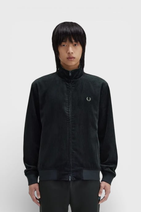 Fred Perry Brentham Corduroy Jacket Night Green - Image 2