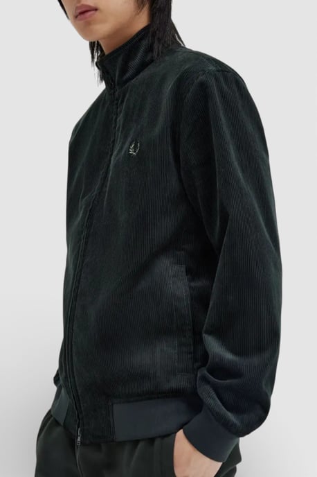 Fred Perry Brentham Corduroy Jacket Night Green - Image 4